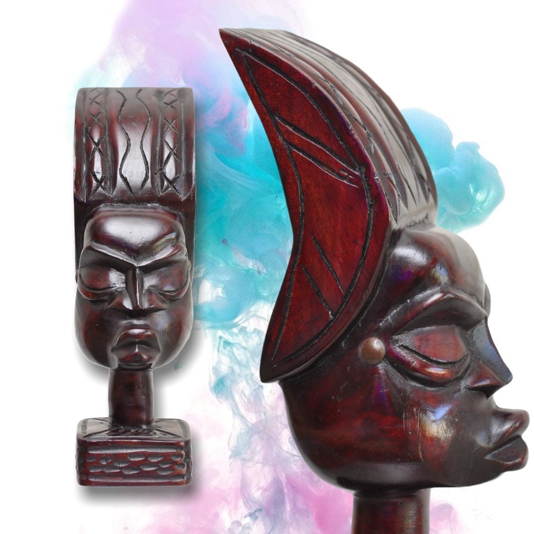 Mid Century Modern African Wood Carving Afrocentric Home Decor Art Etsy