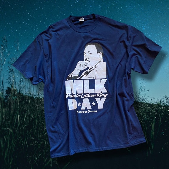 Vintage Martin Luther King Day T-Shirt 90’s Navy … - image 1