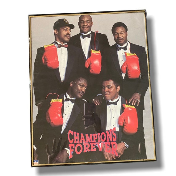 Vintage 80s Boxing Poster Muhammad Ali george Forman Joe | Etsy