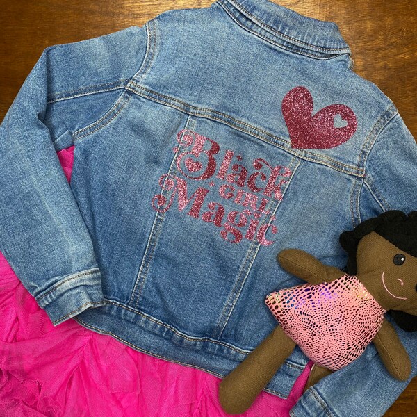 Black Girl Magic Jean Jacket Etsy