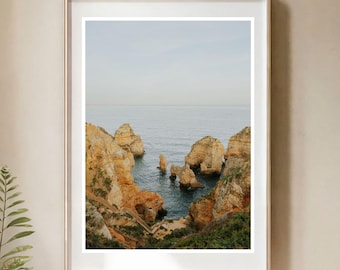 Lagos Portugal Photography Print: Algarve Coast Retro Travel Art