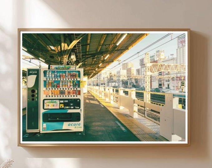 Tokyo Vending Machine Art – Minimalist Japan Photography, Japandi Decor Photo (Giclée Print)