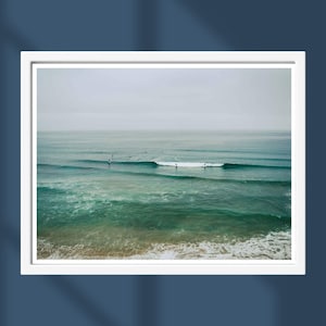 Vintage Surfer Photo: San Elijo State Beach Coastal Art Print