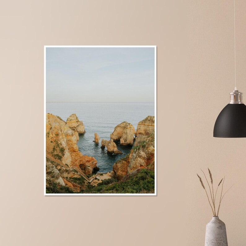 Lagos Portugal Fotografie Druck: Algarve Küste Retro Reise Kunst Bild 10