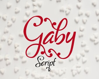 Digital font, Gaby font, handwritten font, hand lettered typeface, Commercial use, TTF, OTF, Instant Download