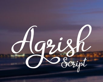 Agrish font, handwritten font, script font, hand lettered typeface, Commercial use, TTF, OTF, Instant Download