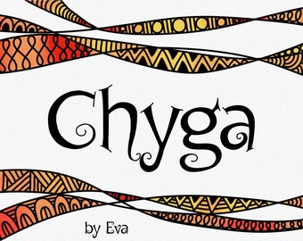 Craft font, Chyga font, hand written typeface with Europian characters, Commercial License, OTF, TTF