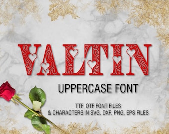 Valtin Uppercase Font: Digital Typeface (Commercial License)
