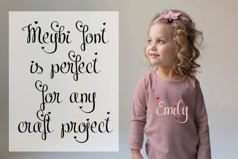 Meybi font exclusive handwritten font hand lettered image 3