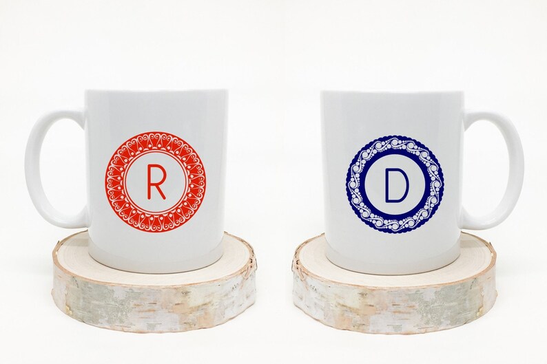 Monogram Framer font with bonus circle frame cliparts png image 10