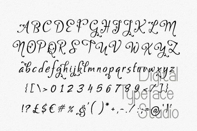 Digital font Gaby font handwritten font hand lettered image 2