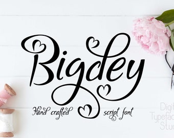 Handwritten Script Font for Logos, Branding & Invitations – Bigdey Script Typeface