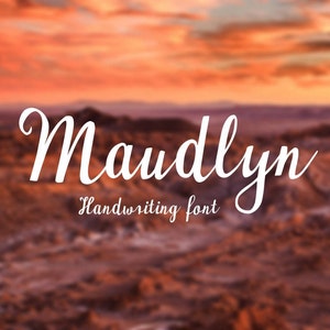 Font digitale, font Maudlyn, font scritto a mano, carattere tipografico scritto a mano, licenza commerciale, TTF, OTF, download immediato