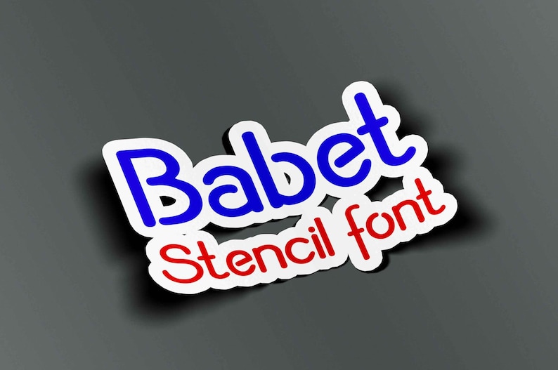 Babet Stencil font handwriting typeface silhouette font image 6