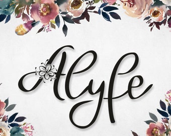 Floral Decorated Handwritten Script Font with Artistic Details – Alyfe