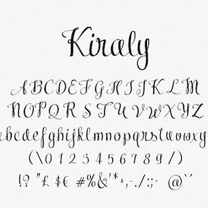 Digital font, Kiraly font duo, calligraphy font, hand lettered typeface, Commercial use, TTF, OTF, Instant Download image 2