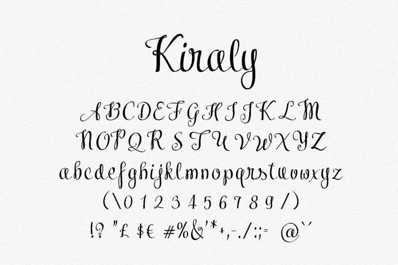 Digital font, Kiraly font duo, calligraphy font, hand lettered typeface, Commercial use, TTF, OTF, Instant Download image 2