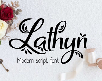 Lathyn-lettertype, handgemaakt lettertype, handgeschreven lettertype, Commercieel gebruik, Instant download, TTF, OTF, Auteursrechtelijk beschermd lettertype