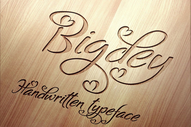 Bigdey font ttf otf svg dxf eps handwritten font hand image 7