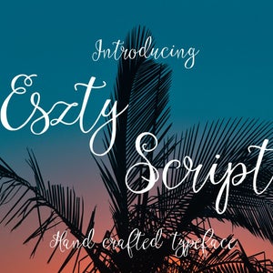 Handschriftlettertype, Eszty Script-lettertype, handgeschreven lettertype, handgemaakt lettertype, Commerciële licentie, OTF, TTF