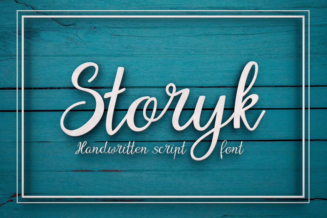 Storyk Font, Handwritten Script Font / Calligraphy Font / Hand Lettered ...