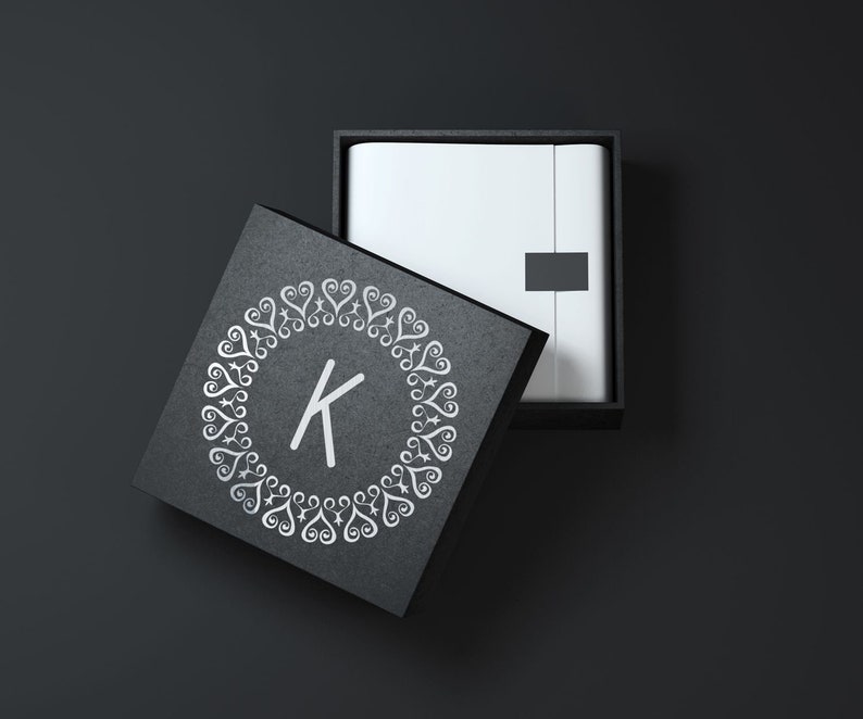 Monogram Framer font with bonus circle frame cliparts png image 6