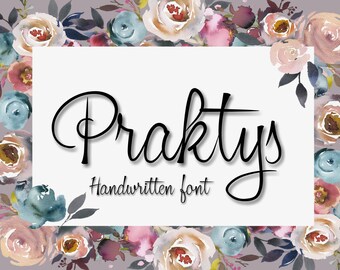 Praktys, Digital font, hand crafted typeface, handwritten font, hand lettered typeface, Commercial use, TTF, OTF, Copyright protected font