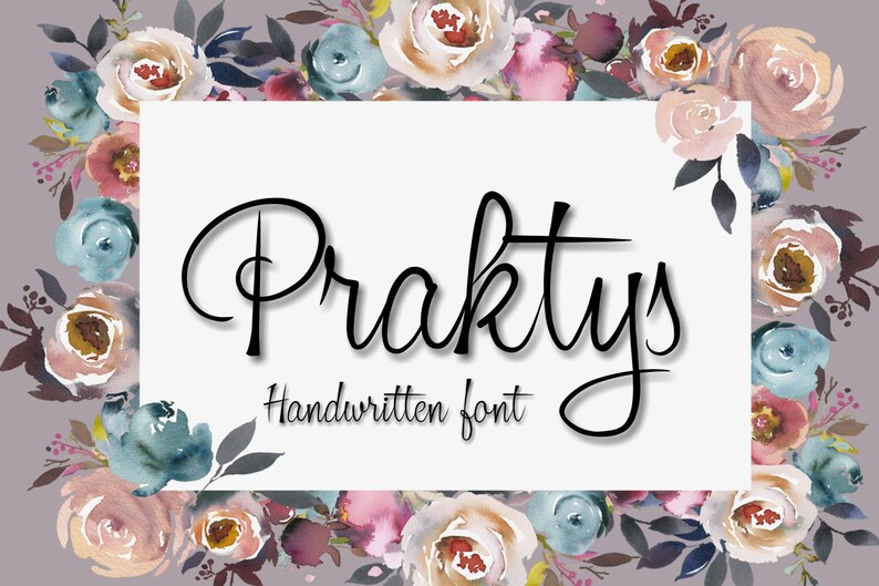 Praktys, Digital font, hand crafted typeface, handwritten font, hand lettered typeface, Commercial use, TTF, OTF, Copyright protected font image 1