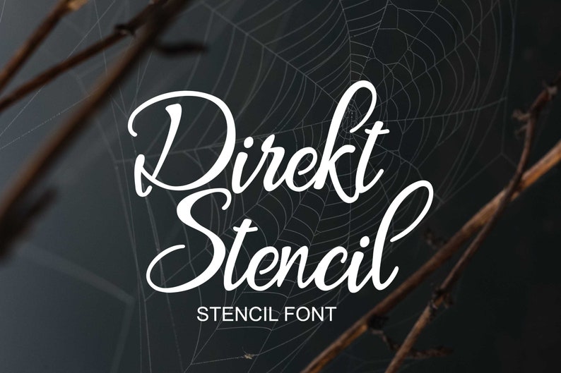 Direkt Stencil font stencil font hand crafted stencil image 1