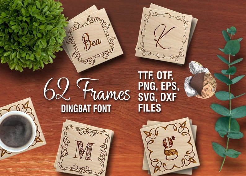 Square Frames Dingbat Font  62 Square Frames ttf otf eps image 1