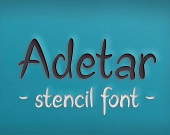 Modern Stencil Font – Clean Geometric Typeface for Logos, Branding, Packaging & Minimalist Design  Adetar