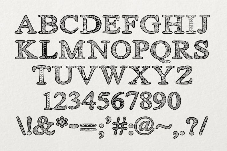 Zsyraph font, hand drawn decorative typeface, hand sketched font, Commercial License, TTF, OTF image 2