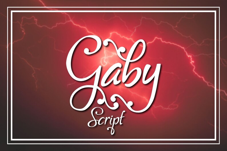 Digital font Gaby font handwritten font hand lettered image 1