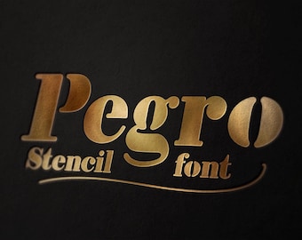 Modern Elegant Stencil Serif Font for Branding, Packaging & Logos – Pegro Typeface