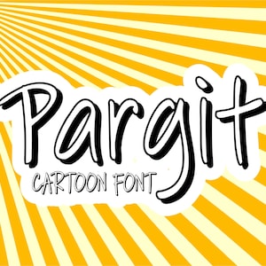 Pargit font, Commercial License, otf, ttf, cartoon font, Instant Download