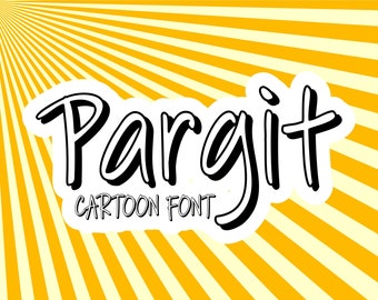 Pargit font, Commercial License, otf, ttf, cartoon font, Instant Download