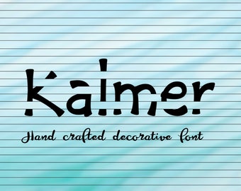 Kalmer font, decorative font, craft font, OTF, TTF, Commercial License