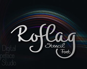 Hand‑Crafted Script Stencil Font for Logos, Invitations & Cricut – Roflag Typeface