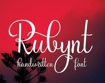 Light Feminine Handwritten Script Font for Logos, Wedding Invitations & Cricut – Rubynt