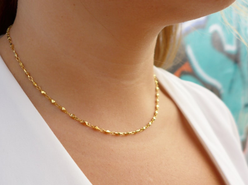 Dainty Gold Chain Necklace Chain Necklace Gold Necklace Etsy