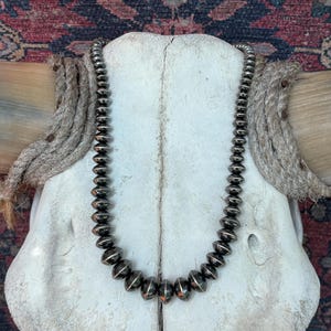 20-Inch Graduated Sterling Silver Saucer Necklace