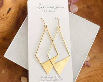 The Anna Collection // Modern Statement Earrings // Gold / Geometric/ Classy Earrings // Lightweight Statement Earrings