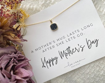 Mother’s Necklace// Druzy Pendant Necklace // Gift for Mom