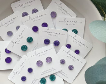 Lavender Collection // Simple Druzy Earring Studs