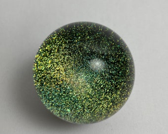 Flame Worked Dichroic Glass Marble