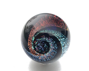 Flame Worked Dichroic Vortex Marble