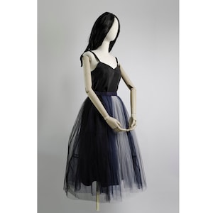 Navy Net Skirt Etsy