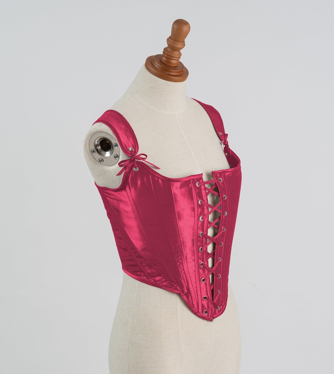 Rinascimento black and pink lace corset main image 0