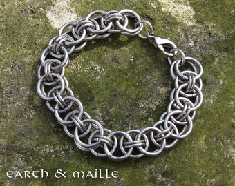 Helm Kette Edelstahl Kettenarmband, Chainmaille Armband, Renaissance Mittelalter Armband