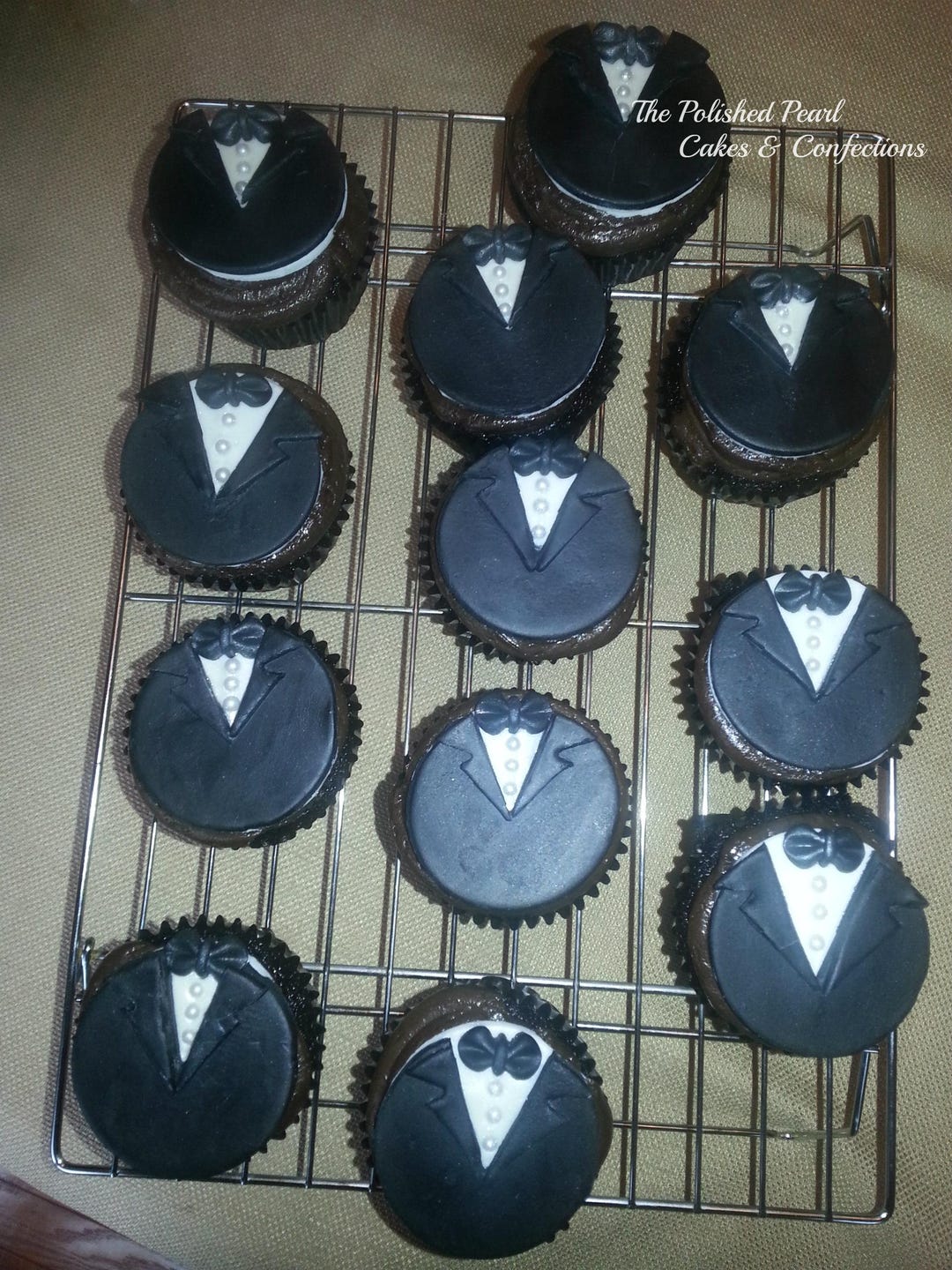 Groom/tuxedo Cupcake Toppers Set of 12 - Etsy